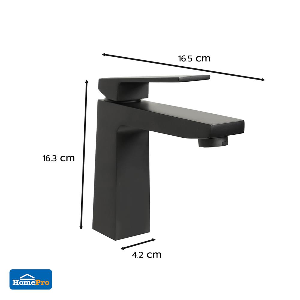 ก๊อกอ่างล้างหน้าเดี่ยว MOYA PLUS 8003-1 สีดำ