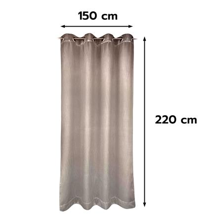 ผ้าม่าน EYELET HOME LIVING STYLE MEET UV 150X220 ซม. สีน้ำตาล_4