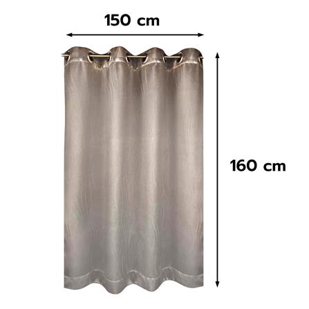 ผ้าม่าน EYELET HOME LIVING STYLE MEET UV 150X160 ซม. สีน้ำตาล_4