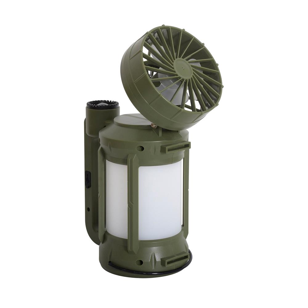 ไฟ LED แคมป์ปิ้งโซลาร์พร้อมพัดลม WORTH FL2525 160 ลูเมน DAYLIGHT