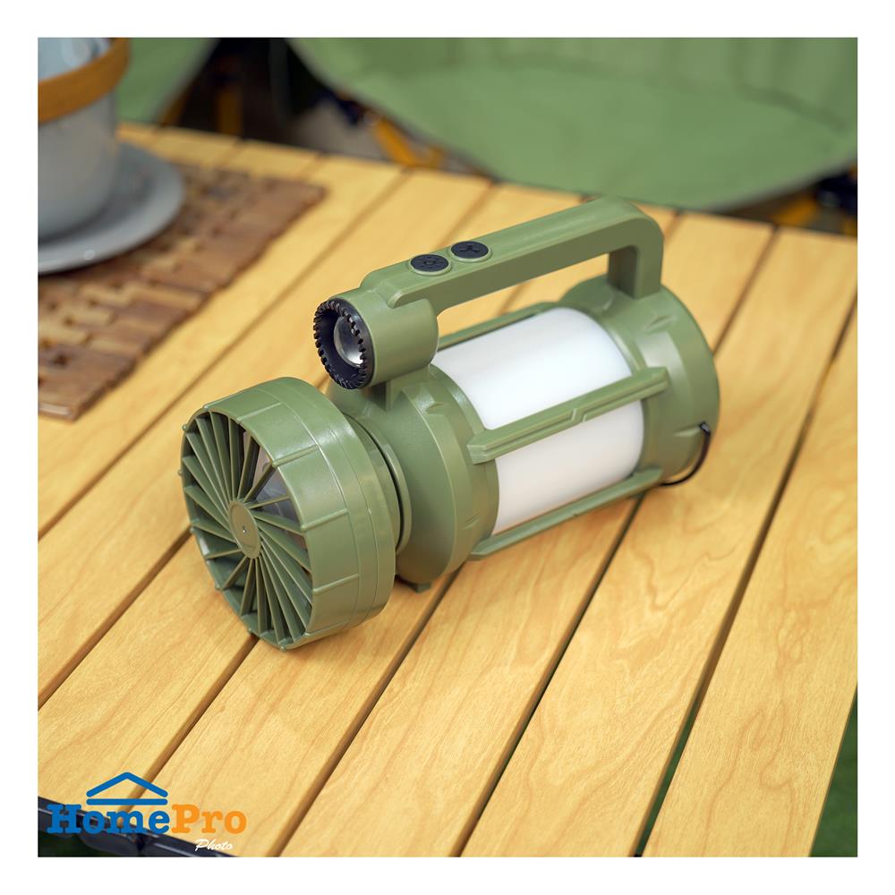 ไฟ LED แคมป์ปิ้งโซลาร์พร้อมพัดลม WORTH FL2525 160 ลูเมน DAYLIGHT