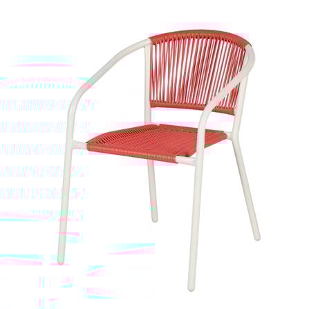 เก้าอี้หวายเทียม SPRING CLOUDY สีขาว/แดง_0