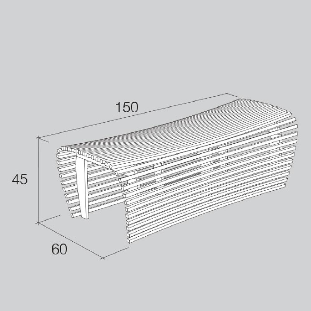ม้านั่ง BUA DESIGN GOMUS สีธรรมชาติ
