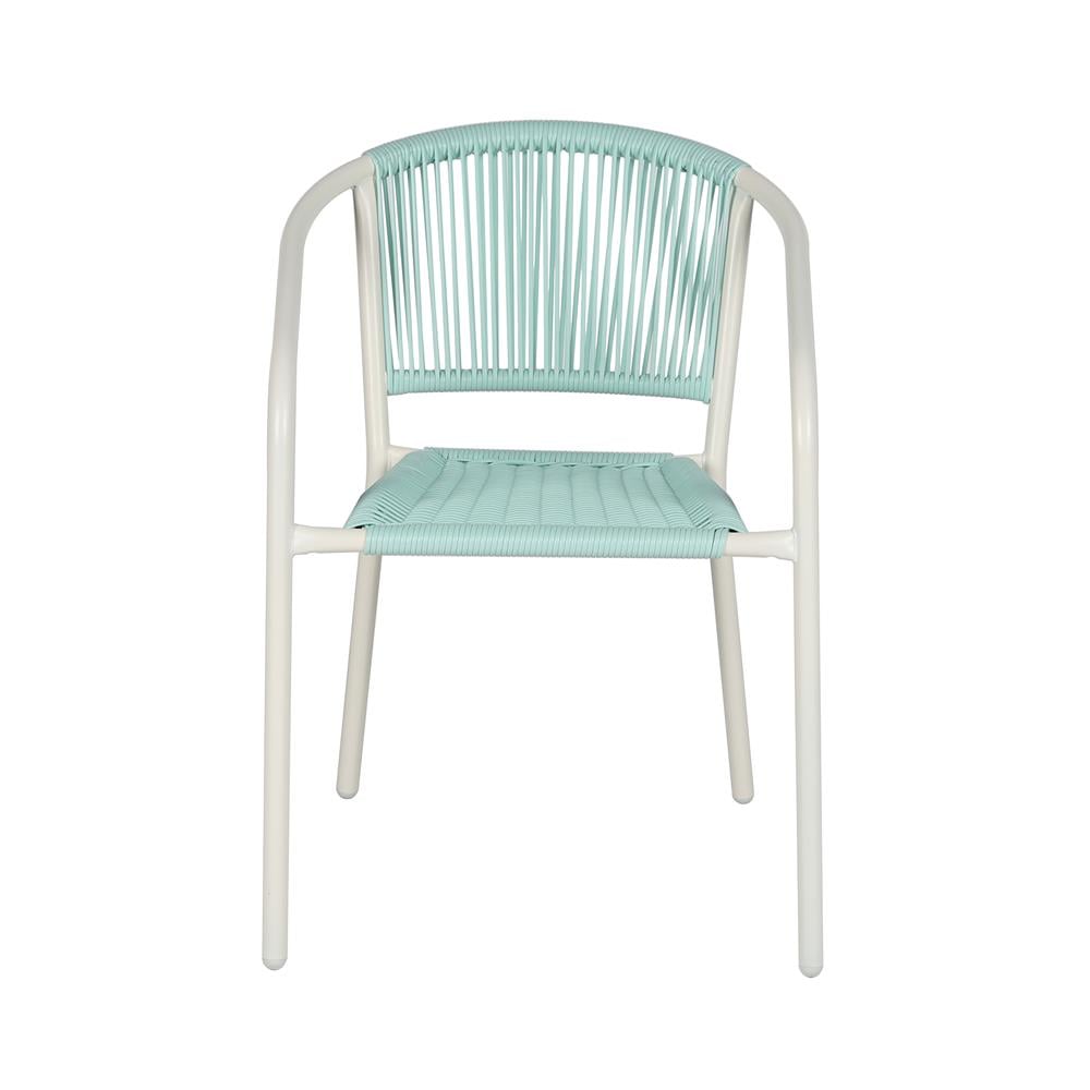 เก้าอี้หวายเทียม SPRING CLOUDY สีขาว/เขียว