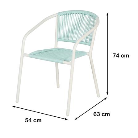 เก้าอี้หวายเทียม SPRING CLOUDY สีขาว/เขียว_8