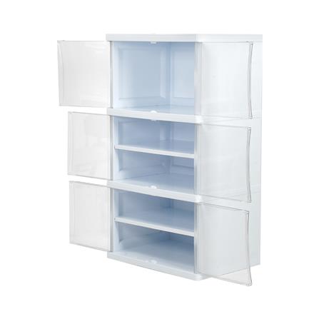 ตู้บานเปิด 3 ชั้น STACKO NOBI 70x50x122ซม. สีขาว/ใส_3