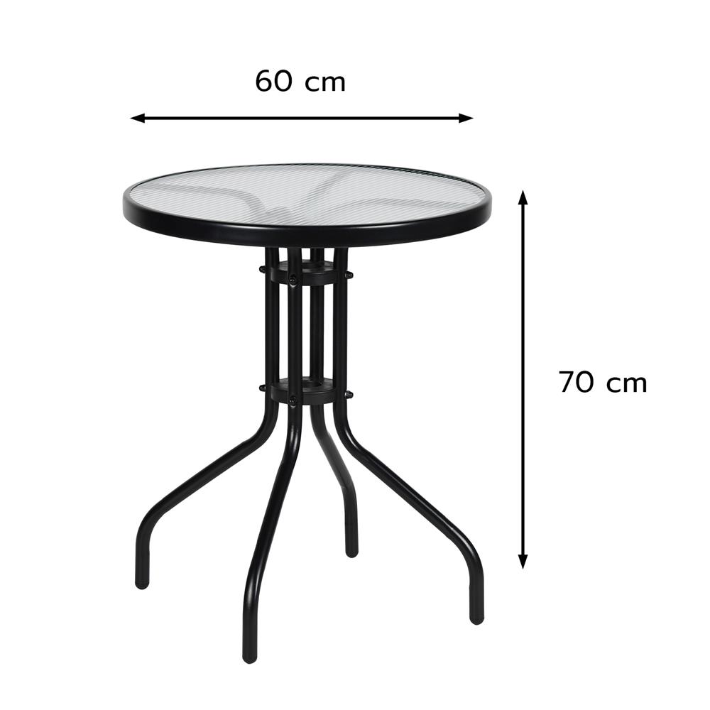 โต๊ะเหล็ก SPRING CODY 60 ซม. สีดำ