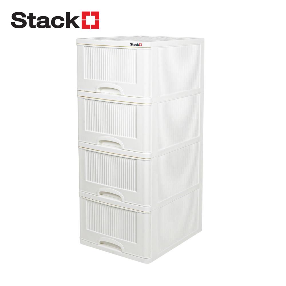 ตู้ลิ้นชัก 4 ชั้น STACKO HARU 41.8x50.9x101.7 ซม. สีขาว_0
