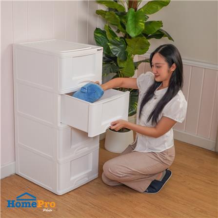 ตู้ลิ้นชัก 4 ชั้น STACKO MARU 41.8x50.9x101.7 ซม. สีขาว_6
