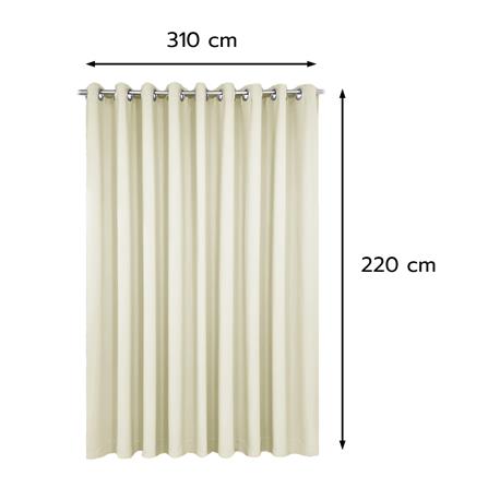 ผ้าม่าน EYELET HOME LIVING STYLE EASY UV 310X220 ซม. สีครีม_6