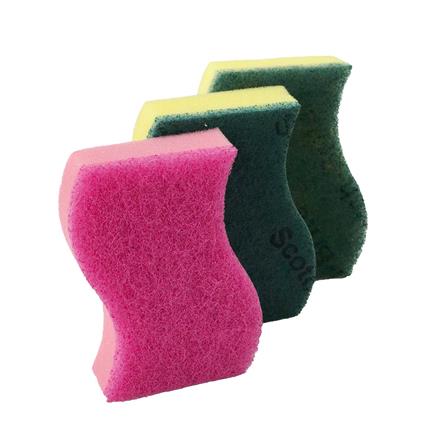 แผ่นใยขัดพร้อมฟองน้ำ SCOTCH-BRITE แอนตี้แบคทีเรีย (แพ็ก 3 ชิ้น)_3