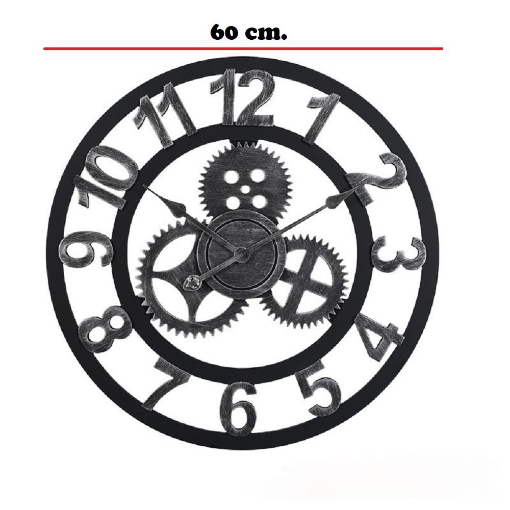 นาฬิกาแขวน INTERY C1038C012_16 23.62 นิ้ว สีเงิน/ดำ