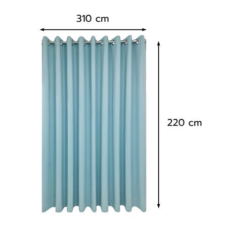 ผ้าม่าน EYELET HOME LIVING STYLE EASY UV 310X220 ซม. สีฟ้า_5