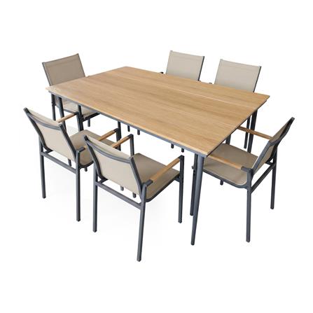 ชุดสนาม 6 ที่นั่ง SPRING CARINY สีน้ำตาล/ดำ_0