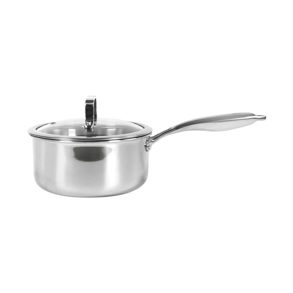 หม้อด้ามสเตนเลสพร้อมฝา 18 ซม. KECH BRAVE IH