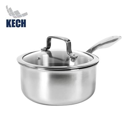 หม้อด้ามสเตนเลสพร้อมฝา 18 ซม. KECH BRAVE IH_0