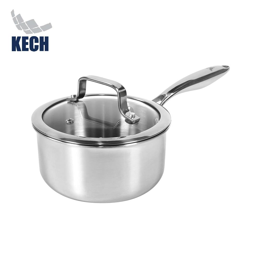หม้อด้ามสเตนเลสพร้อมฝา 16 ซม. KECH BRAVE IH