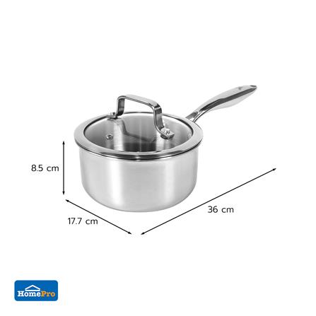หม้อด้ามสเตนเลสพร้อมฝา 16 ซม. KECH BRAVE IH_6