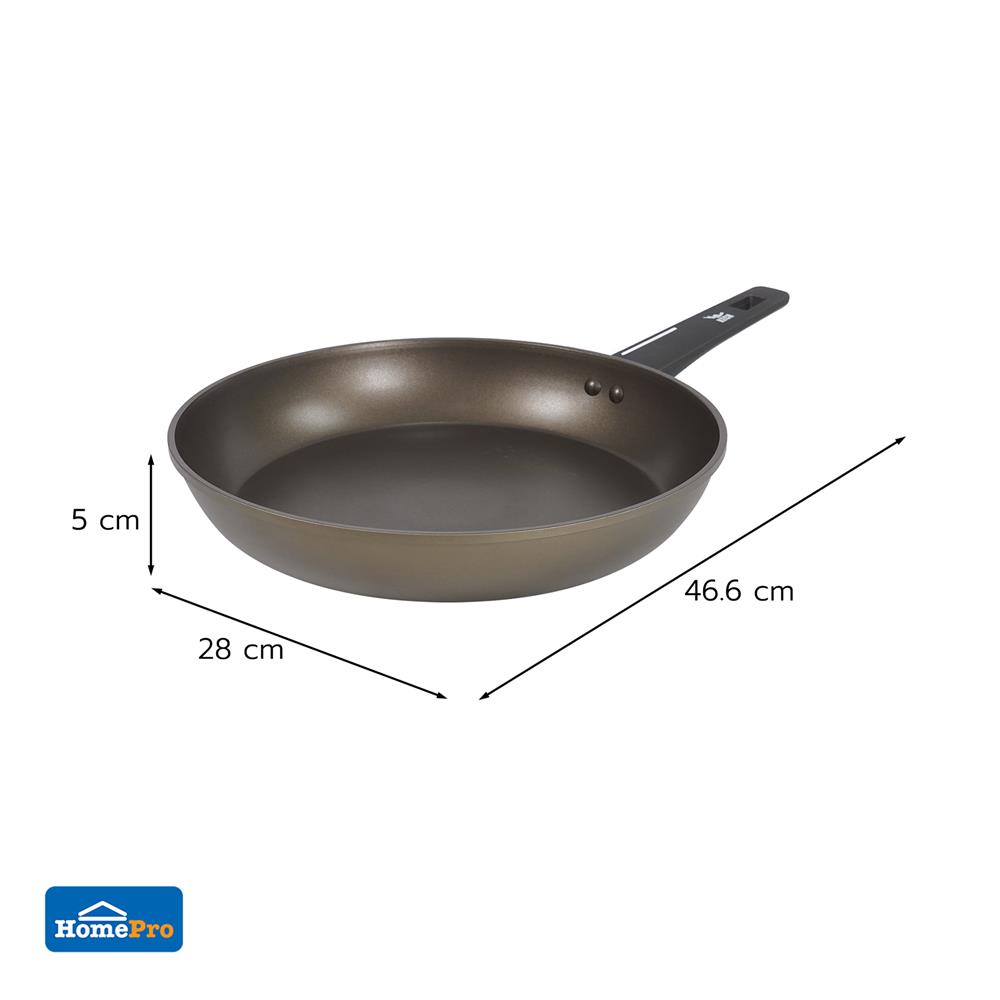 กระทะตื้น 28 ซม. KECH SABLE IH สีน้ำตาล