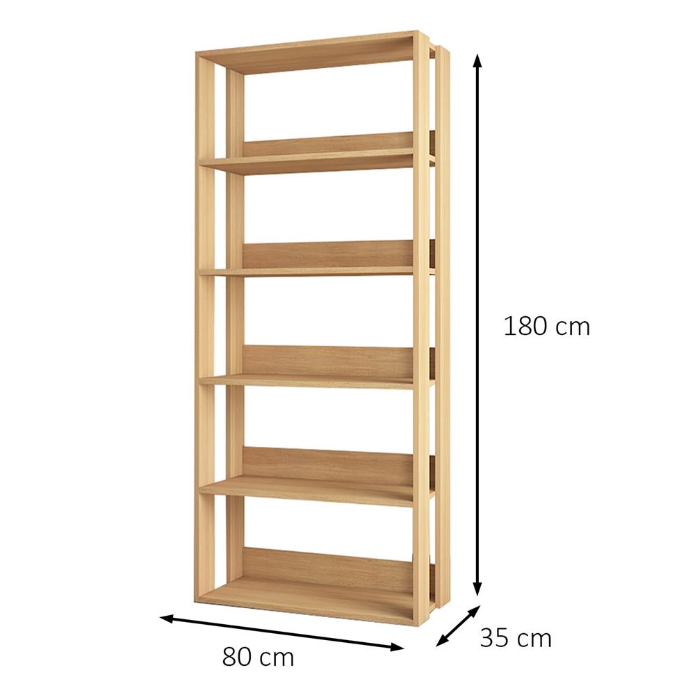 ชั้นวางของ 6 ชั้น FURDINI AOMI 80 ซม. สี NATURAL OAK
