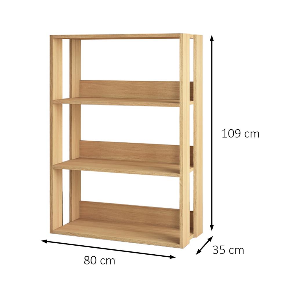 ชั้นวางของ 4 ชั้น FURDINI AOMI 80 ซม. สี NATURAL OAK