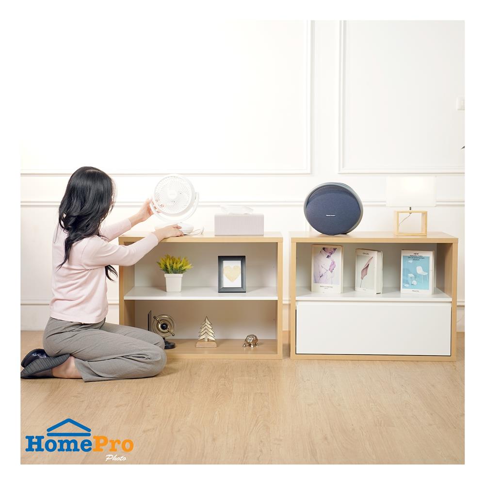 ชั้นวางของทึบ 2 ช่อง FURDINI AOMI NATURAL สี OAK/ขาว