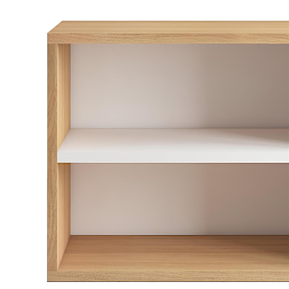 ชั้นวางของทึบ 2 ช่อง FURDINI AOMI NATURAL สี OAK/ขาว