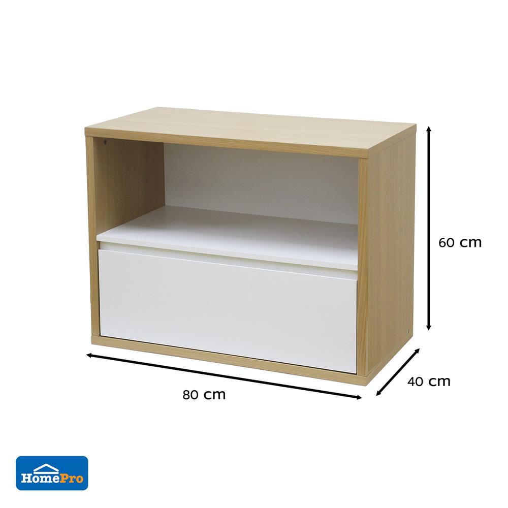 ชั้นวางของ 1 ช่อง 1 ลิ้นชัก FURDINI AOMI NT สี OAK/ขาว