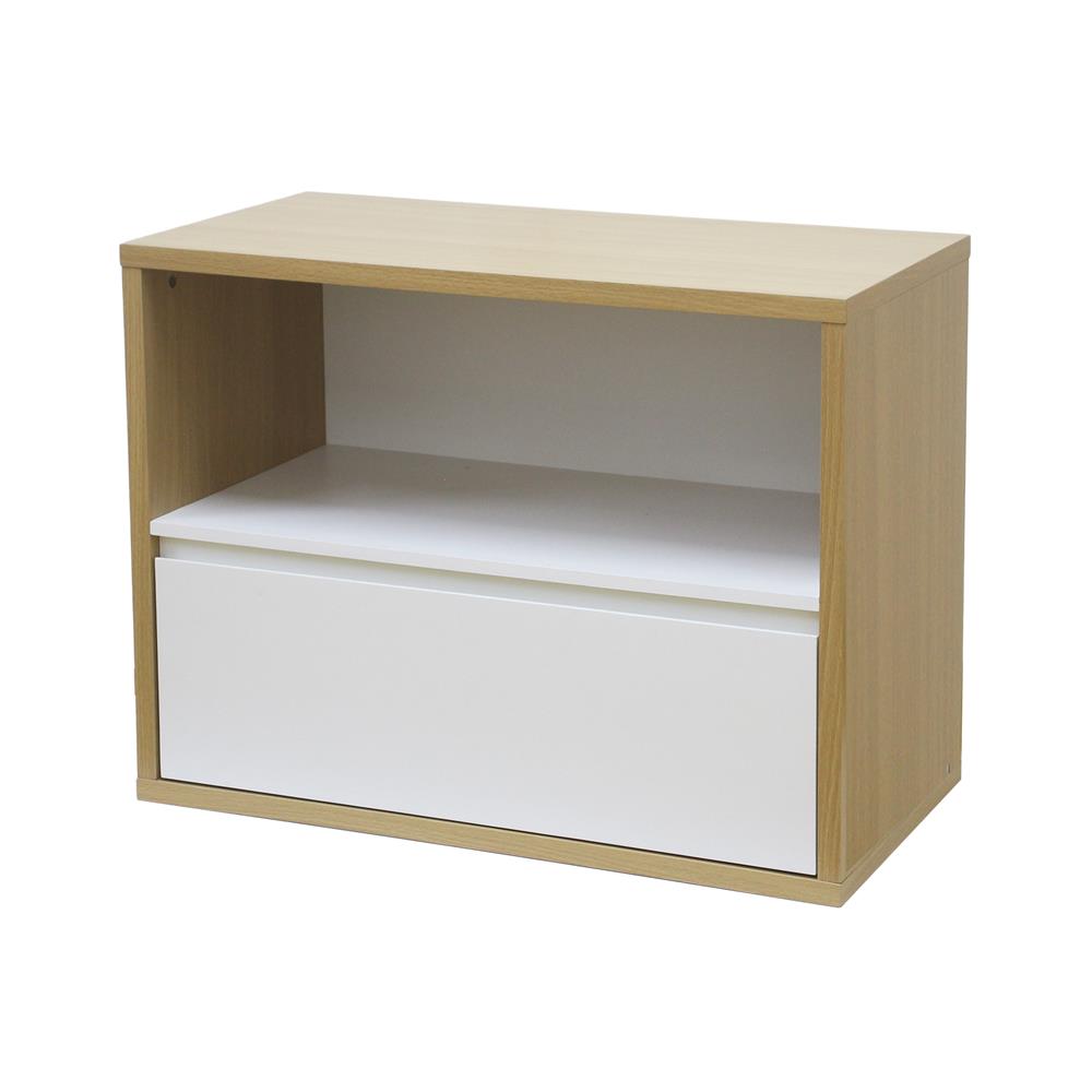 ชั้นวางของ 1 ช่อง 1 ลิ้นชัก FURDINI AOMI NT สี OAK/ขาว