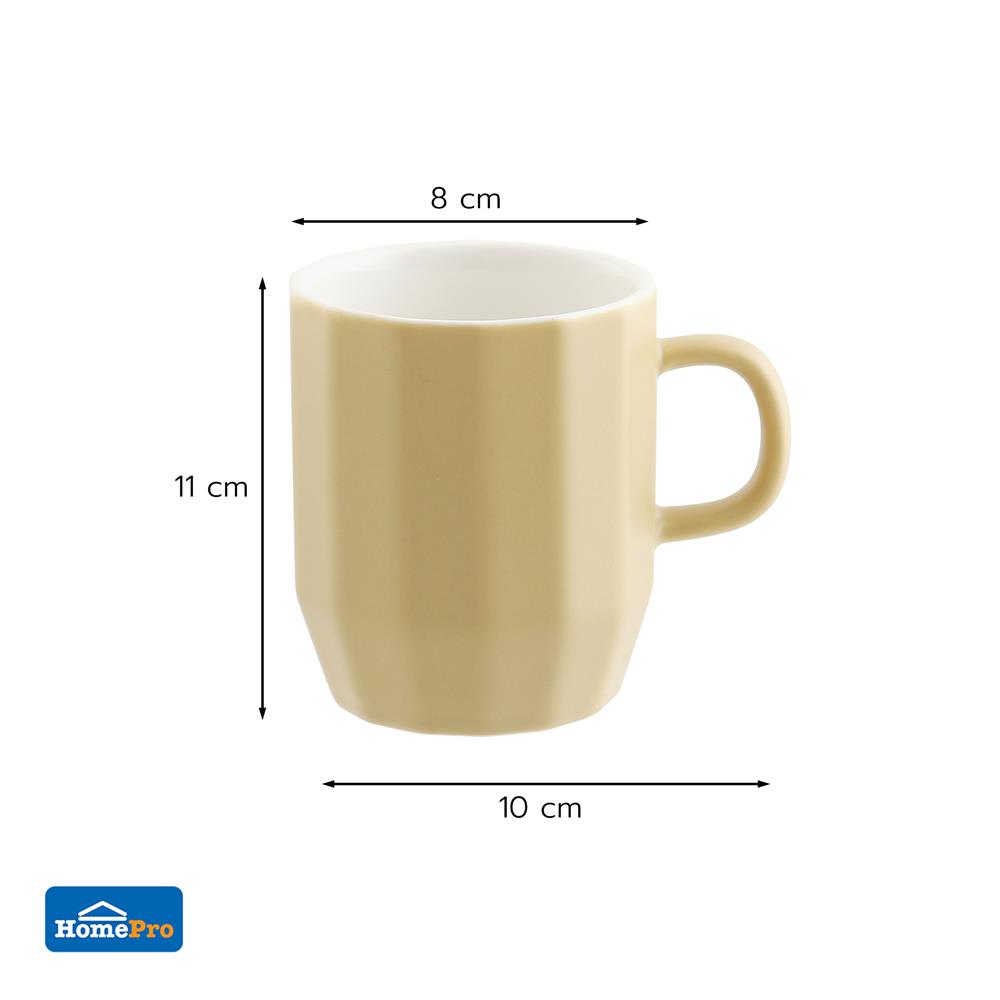 ถ้วยหู PORCELAIN 350 มล. KECH GRAZE สีเหลือง