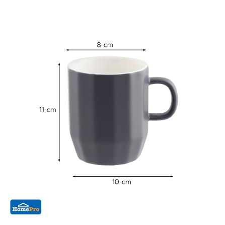 ถ้วยหู PORCELAIN 350 มล. KECH GRAZE สีเทา_3