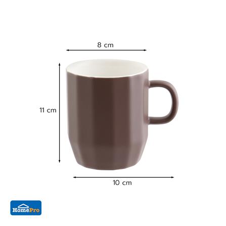 ถ้วยหู PORCELAIN 350 มล. KECH GRAZE สีน้ำตาล_3