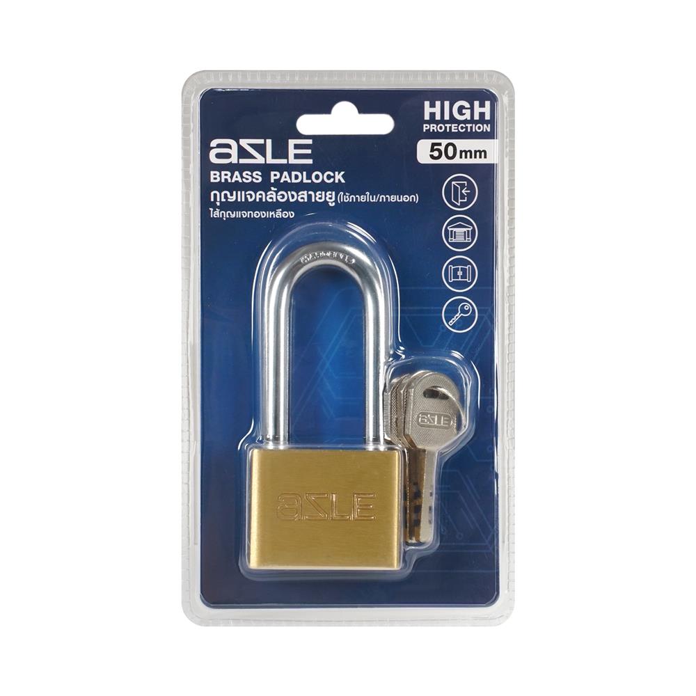 กุญแจลูกปืน AZLE PL5001BR 50 มม. สีทองเหลือง
