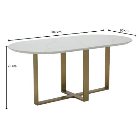 โต๊ะทานข้าว SB FURNITURE SESANY 19235382 180 ซม. สีขาว_4