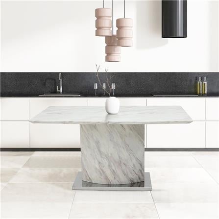 โต๊ะทานข้าว SB FURNITURE FESTO 19130123 150 ซม. สีขาว_2