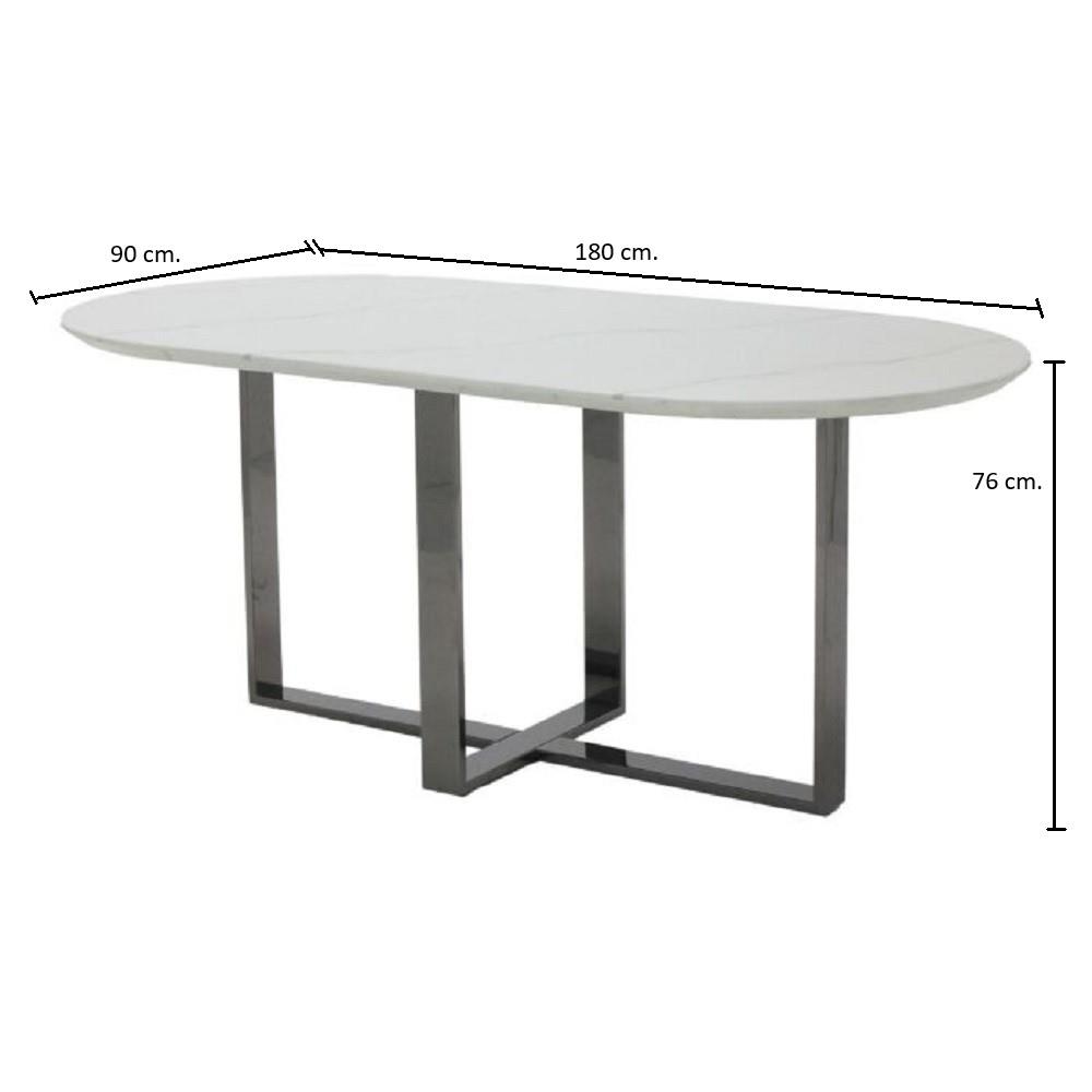 โต๊ะทานข้าว SB FURNITURE SESANY 19235383 180 ซม. สีขาว