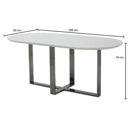 โต๊ะทานข้าว SB FURNITURE SESANY 19235383 180 ซม. สีขาว_3