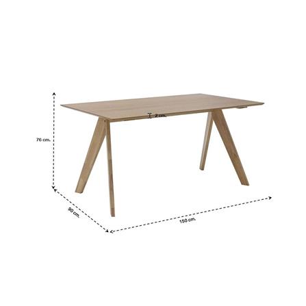 โต๊ะอาหาร SB FURNITURE WOGATA 19214102 150 ซม. สีน้ำตาล_3