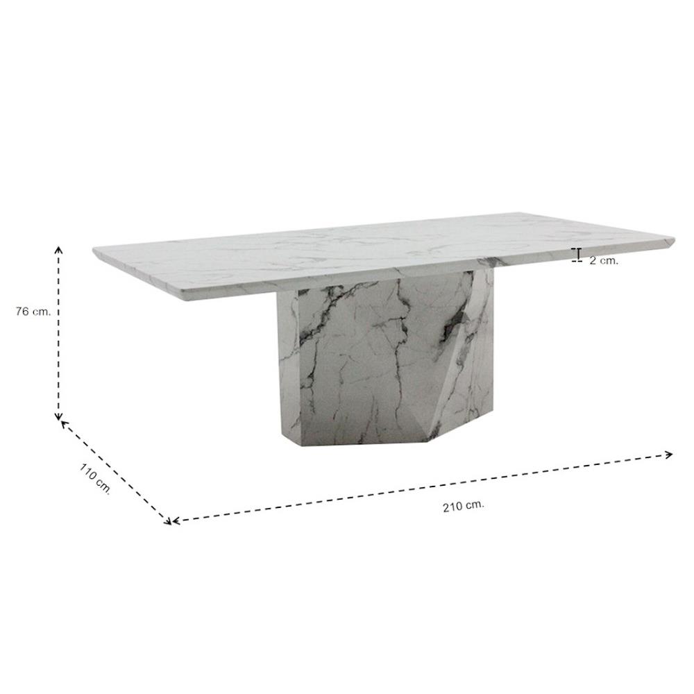 โต๊ะทานข้าว SB FURNITURE ACTORY 19152505 210 ซม. สีขาว