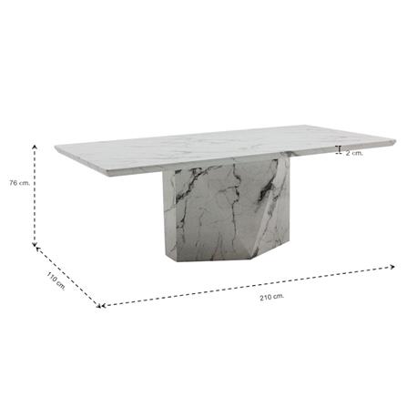 โต๊ะทานข้าว SB FURNITURE ACTORY 19152505 210 ซม. สีขาว_3