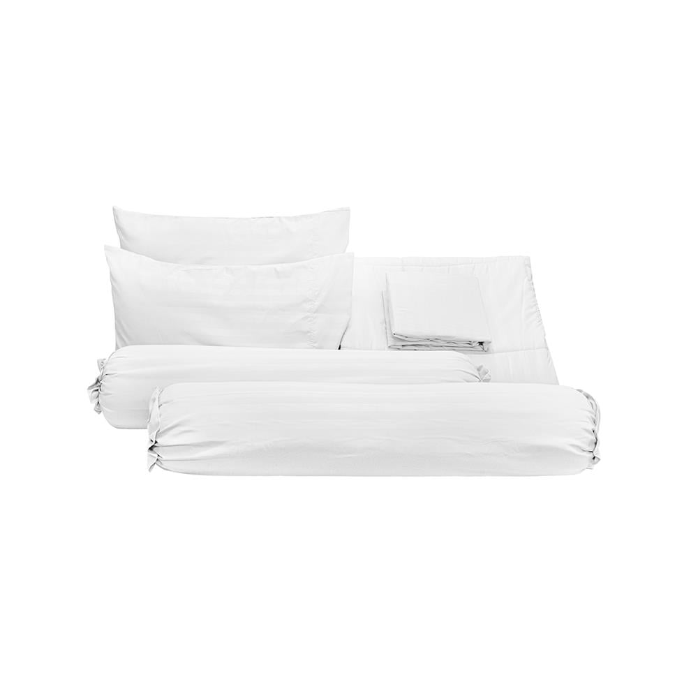 ชุดผ้าปูที่นอน 5 ฟุต (ชุด 6 ชิ้น) PICASSO CLASSIC STYLE IRIS สี WHITE