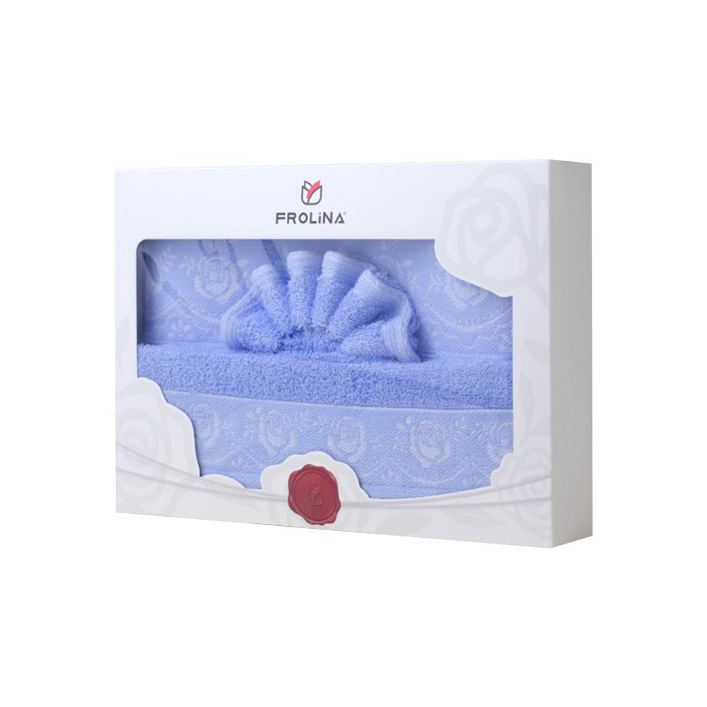 ผ้าขนหนู GIFT SET FROLINA BLISS ROSE สี BLUE
