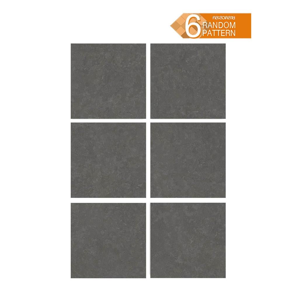 กระเบื้องพื้นพอร์ซเลน 60x60 ซม. COTTO คาเมเลีย เทาเข้ม PM 1.44 ตร.ม.