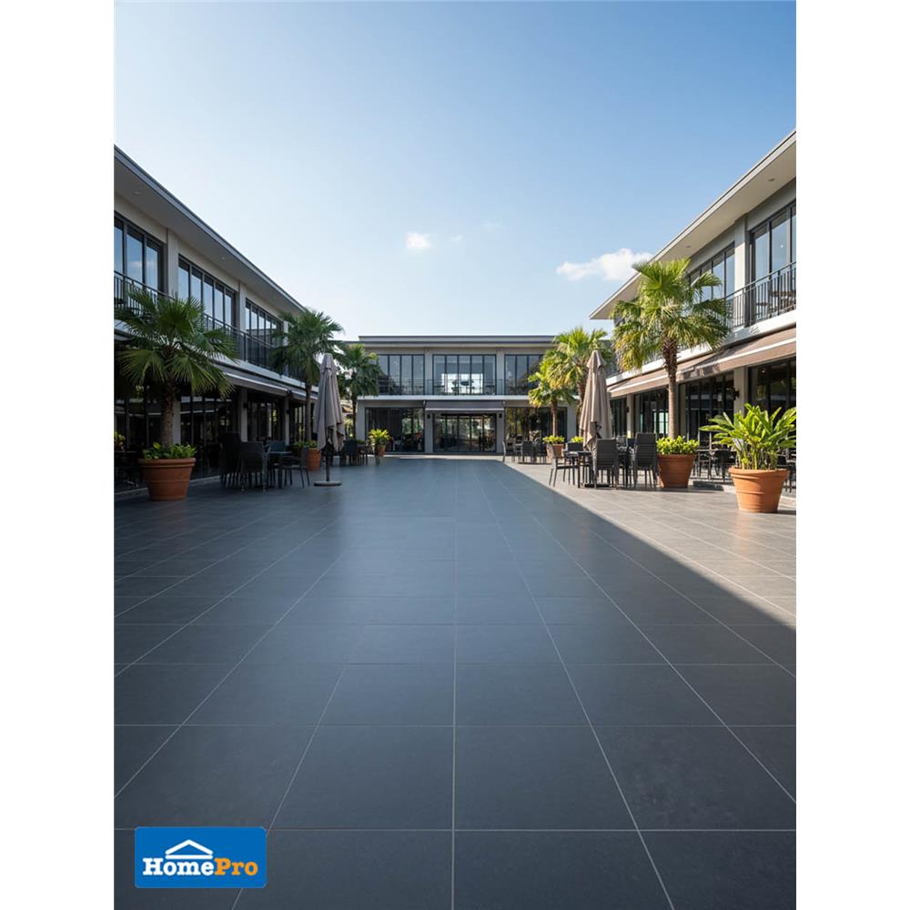 กระเบื้องพื้นพอร์ซเลน 60x60 ซม. COTTO คาเมเลีย เทาเข้ม PM 1.44 ตร.ม.