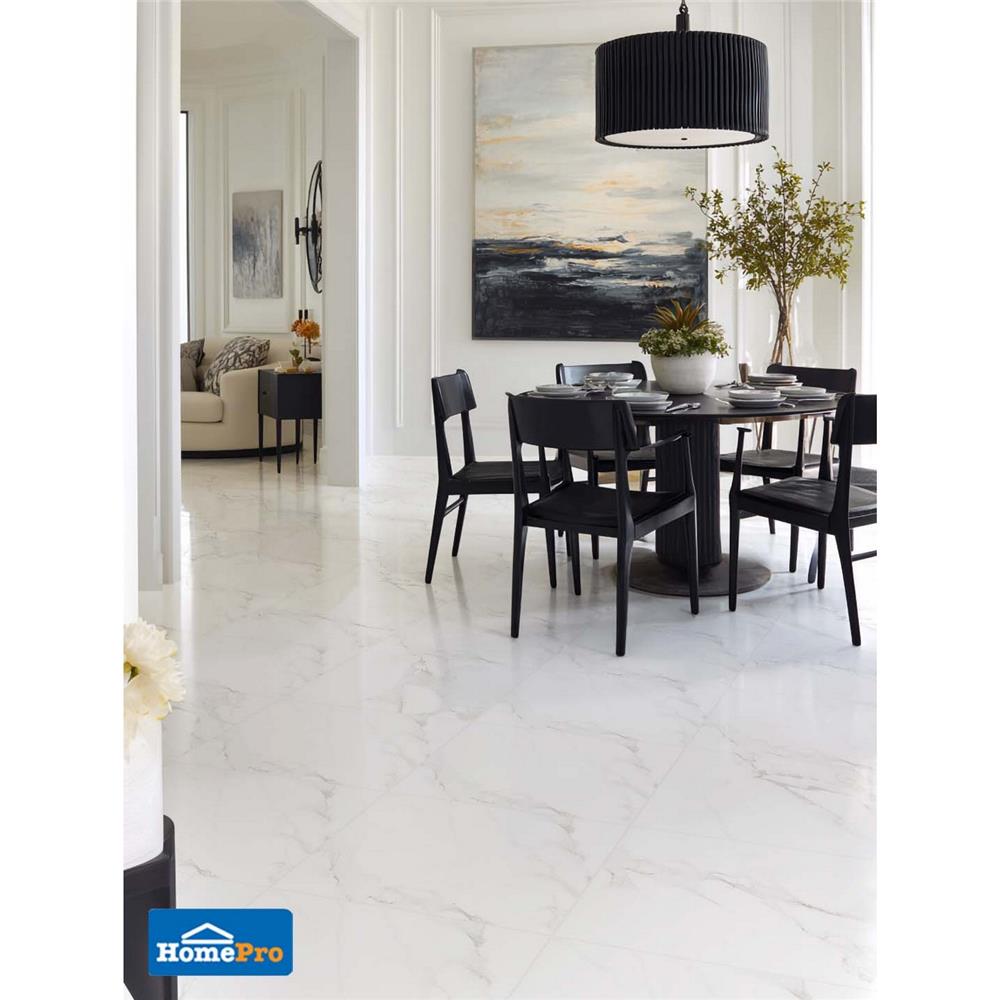 กระเบื้องพื้นพอร์ซเลน 60x60 ซม. DURAGRES อัลวิโน่ ขาว A 1.44 ตร.ม.