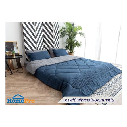 ผ้านวม SANTA BEDDING 100x90 นิ้ว สี GREY/NAVY BLUE_3