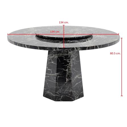 โต๊ะทานข้าว SB FURNITURE FLACIO 19113829 134 ซม. สีดำ_3