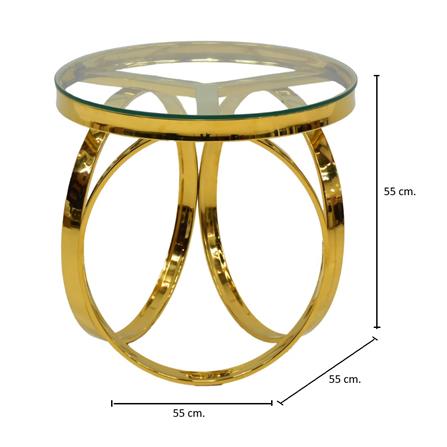 โต๊ะข้าง SB FURNITURE HARLAND 19235526 55 ซม. สีทอง_1