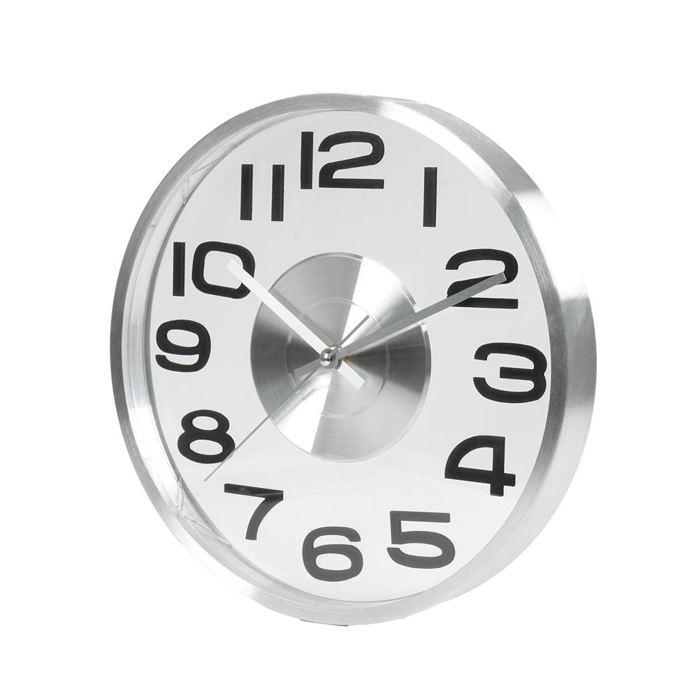 นาฬิกาแขวน SNAZZ EG7764C 12 นิ้ว สีเงิน