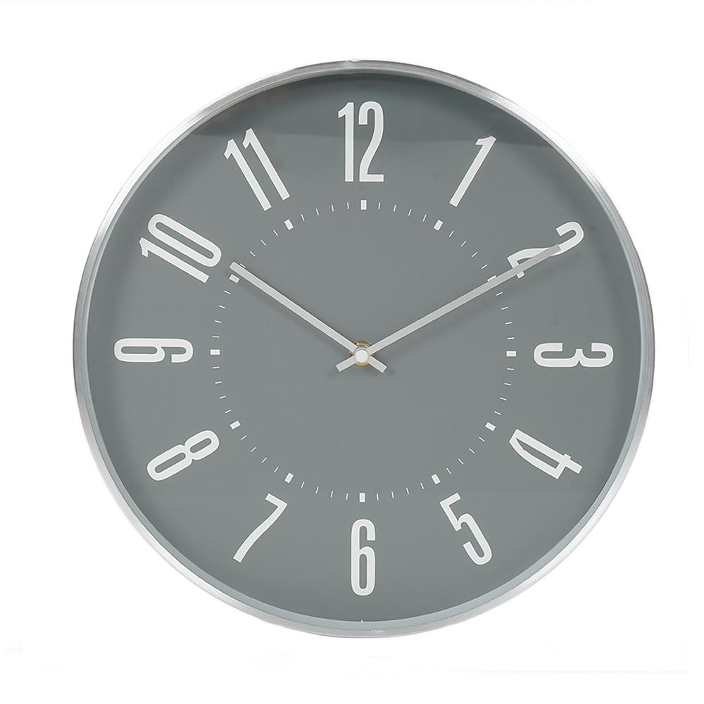 นาฬิกาแขวน SNAZZ EG7757 12 นิ้ว สีเงิน_0